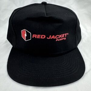 Vintage 80s Red Jacket Pumps KC Snapback Hat USA Black
